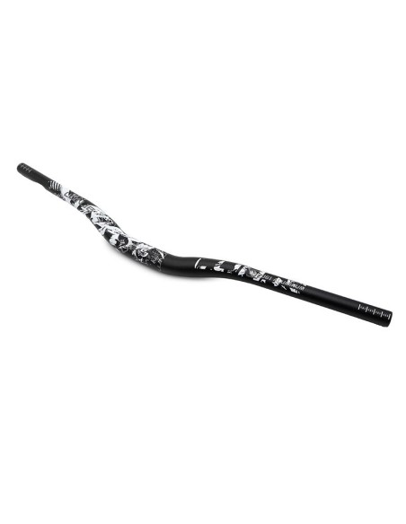 MANILLAR DE 720MM CON ELEVACION 25MM NEGRO-BLANCO
