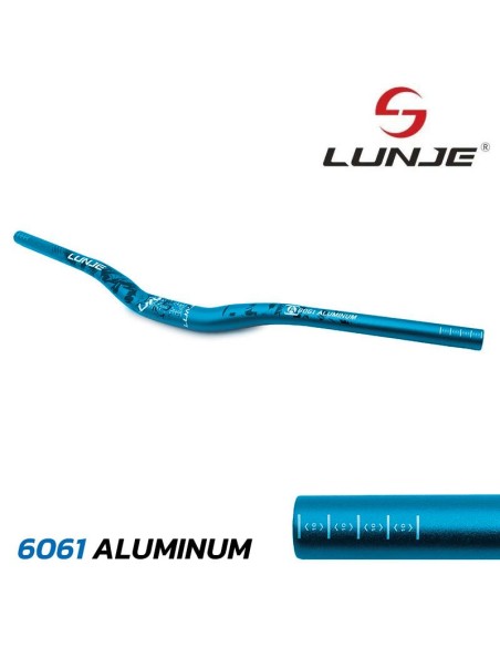 MANILLAR DE 720MM CON ELEVACION 25MM AZUL-NEGRO