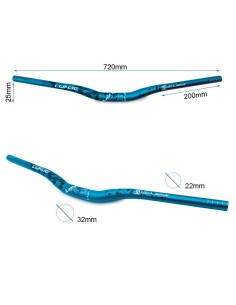 MANILLAR DE 720MM CON ELEVACION 25MM AZUL-NEGRO 2