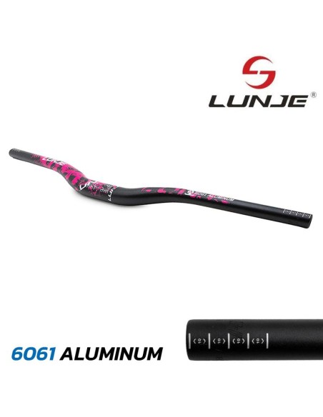 MANILLAR DE 720MM CON ELEVACION 25MM NEGRO-ROSA