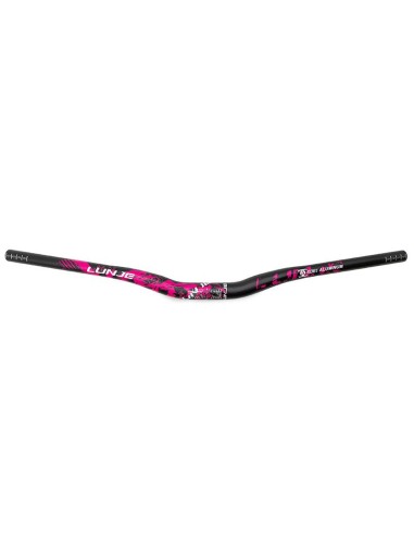 MANILLAR DE 720MM CON ELEVACION 25MM NEGRO-ROSA