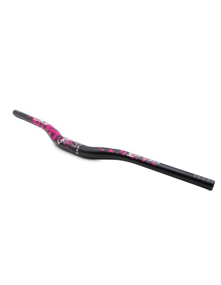 MANILLAR DE 720MM CON ELEVACION 25MM NEGRO-ROSA