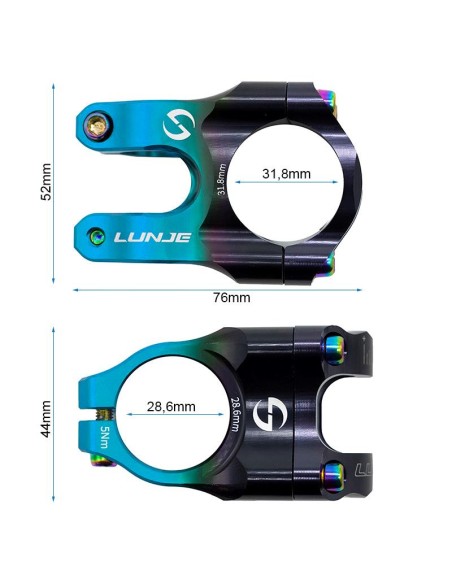 POTENCIA PARA MANILLARES DE 31.8MM EWPM-003 NEGRO-AZUL