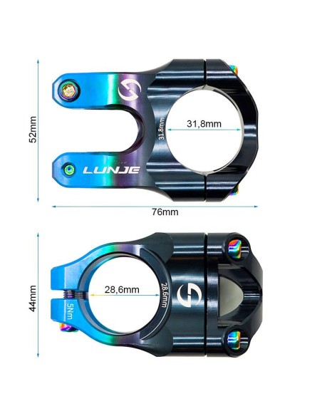 POTENCIA PARA MANILLARES DE 31.8MM EWPM-002 NEGRO-AZUL