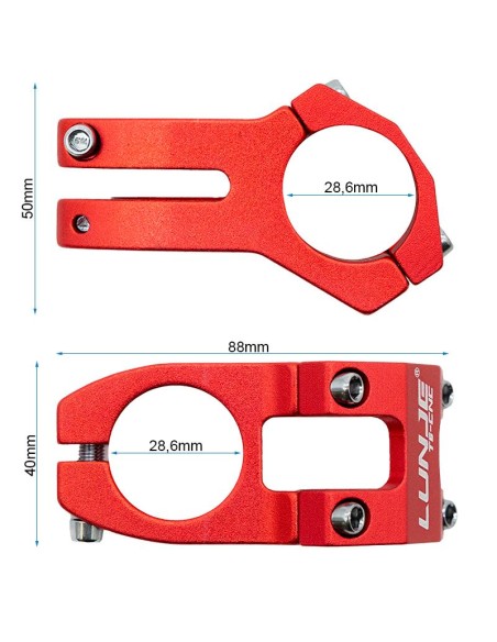 POTENCIA PARA MANILLARES DE 31.8MM EWPM-001 ROJO