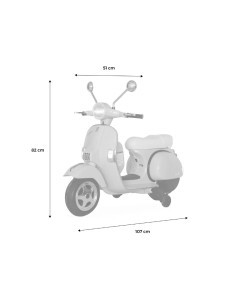 VESPA 12V SCOOTER ELECTRICO PARA NIÑOS 2