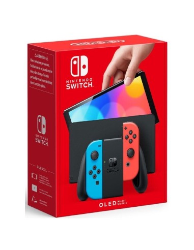 NINTENDO SWITCH VERSION OLED AZUL NEON/ ROJO...