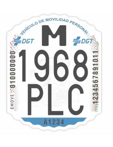 MATRÍCULA PARA PATINETE ELECTRICO DGT HOMOLOGADO