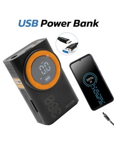 AIR-008 INFLADOR ELÉCTRICO PORTÁTIL FUNCIÓN POWER BANK 2