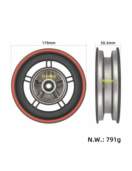 BUJE DE RUEDA DELANTERA ORIGINAL PARA PATINETE ELÉCTRICO XIAOMI 5 MAX (PARA NEUMÁTICO 60/70-6.5)