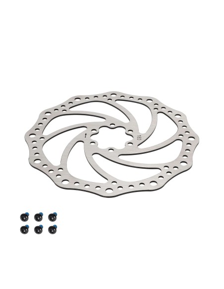 DISCO DE FRENO 180MM DE ACERO INOXIDABLE (6 AGUJEROS) PARA PATINETE ELÉCTRICO Y BICICLETA MTB / CARRETERA