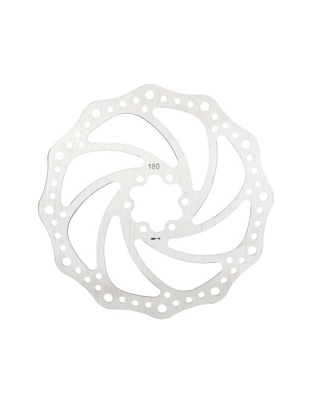 DISCO DE FRENO 180MM DE ACERO INOXIDABLE (6 AGUJEROS) PARA PATINETE ELÉCTRICO Y BICICLETA MTB / CARRETERA
