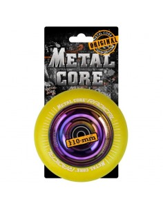 RUEDA DE 110MM RADICAL FLUORESCENT GOMA AMARILLA Y NUCLEO RAINBOW METAL CORE 2