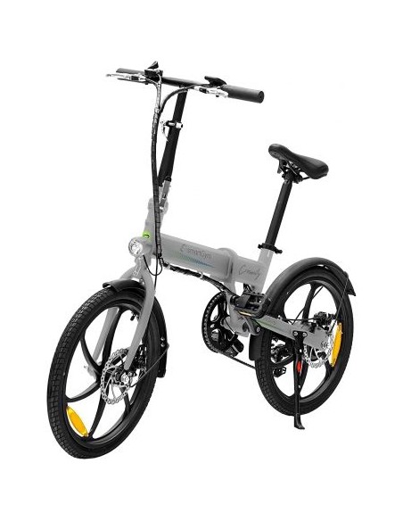 BICICLETA ELÉCTRICA SMARTGYRO EBIKE CROSSCITY SILVER - MOTOR BRUSHLESS 250W - RUEDAS 20" - 6 VEL. SHIMANO - FRENOS DE DISCO