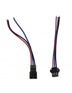 CONECTOR CABLE SM 3 PINES MACHO Y HEMBRA